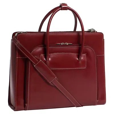 Mckleinusa Mcklein 94336 Lake Forest W Series Leather Ladies Briefcase With Removable Sleeve - Red