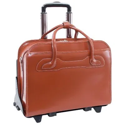 Mckleinusa Mcklein 94984 17 In. Willowbrook Leather Detachable Wheeled Ladies Briefcase - Brown - 17 X 6 X 13.2