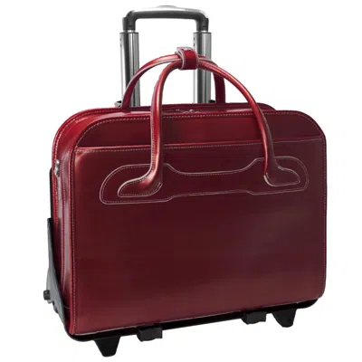 Mckleinusa Mcklein 94986 Willowbrook W Series Leather Detachable-wheeled Ladies Case - Red
