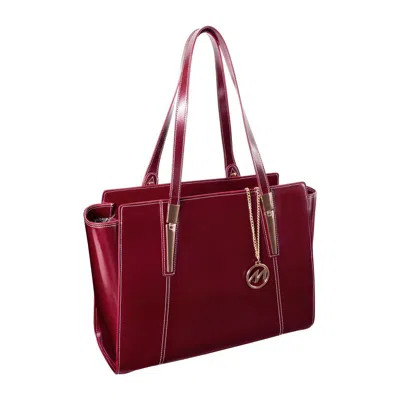 Mckleinusa Mcklein 97506 Aldora Leather Shoulder Tote- Red