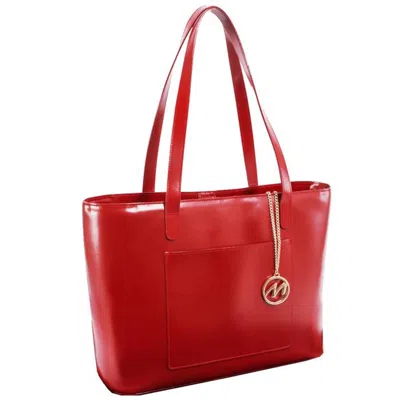 Mckleinusa Mcklein 97536 Alyson Leather Shoulder Tote- Red