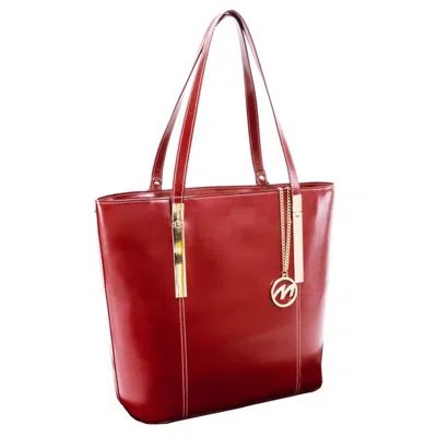 Mckleinusa Mcklein 97546 Cristina Leather Shoulder Tote- Red