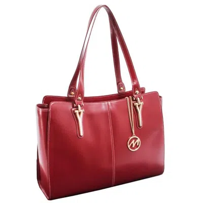 Mckleinusa Mcklein 97556 Glenna Leather Shoulder Tote- Red