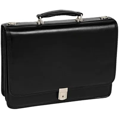 Mckleinusa Mcklein Usa 83545 Lexington V Series Leather Double Compartment Briefcase - Black