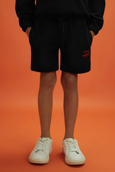 Mclaren F1 Cotton Drawstring Shorts In Black