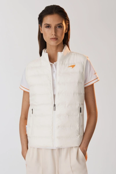 Mclaren F1 Hybrid Quilt And Knit Gilet In White