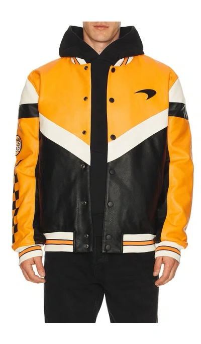 Mclaren Formula 1 Turbo Charged Faux Leather Jacket In Multi