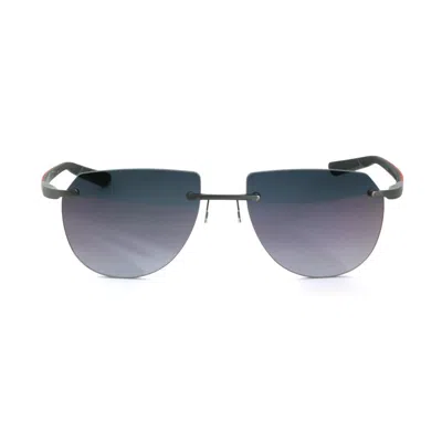 Mclaren Gray Gradient Irregular Unisex Sunglasses Mlms-85s01 C01 57 In Metallic