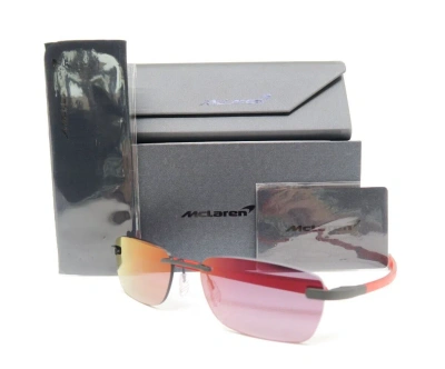 Pre-owned Mclaren Mlsups18c C05 58 Black/red/purple-grey Lenses, Mirrored Sunglasses. In Purple/grey