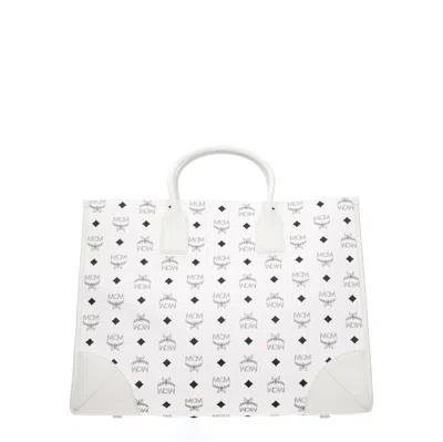 MCM MCM BORSE A MANO MUNCHEN DONNA PELLE BIANCO/BIANCO OTTICO