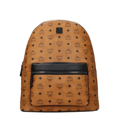 Mcm Backpacks And Foam Men Leather Brown/black