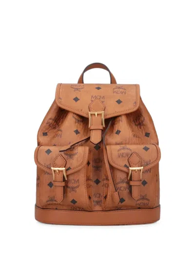 Mcm Mini Aren Backpack In Brown