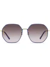 Mcm Square-frame Visetos-print Sunglasses In Blue