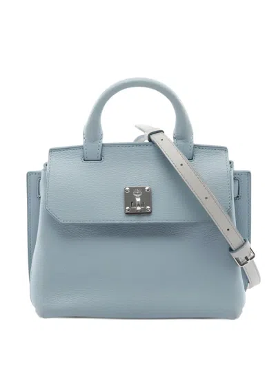 Pre-owned Mcm 1910s Leather 2way Handbag In Blue