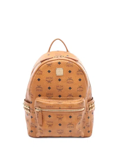 Pre-owned Mcm 2000s Visetos Backpack In Brown