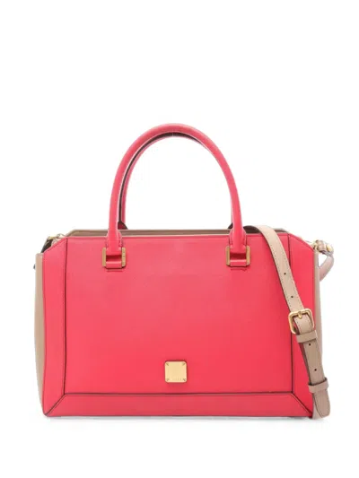Pre-owned Mcm 2010s Leather Tote Bag In Pink