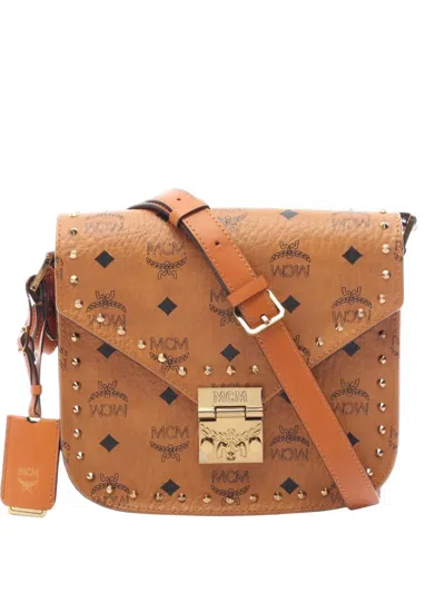 Pre-owned Mcm 2010s Patricia Visetos Shoulder Bag In Brown