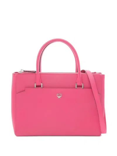 Pre-owned Mcm 2010s Two-way Leather Tote Bag In Pink