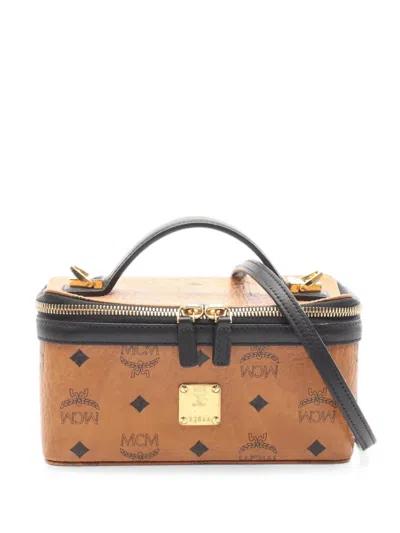 Pre-owned Mcm 2010s Visetos Monogram-pattern Tote Bag In Brown