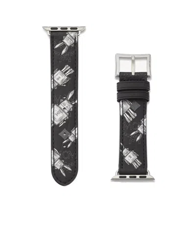 Mcm 38-41mm Apple Watch Band In Rabot Rabot Visetos In Black