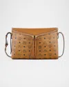 Mcm Diamant 3d Shoulder Bag In Visetos Leather Mix In Brown