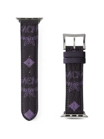 Mcm 42-49mm Visetos Apple Watch Band In Black