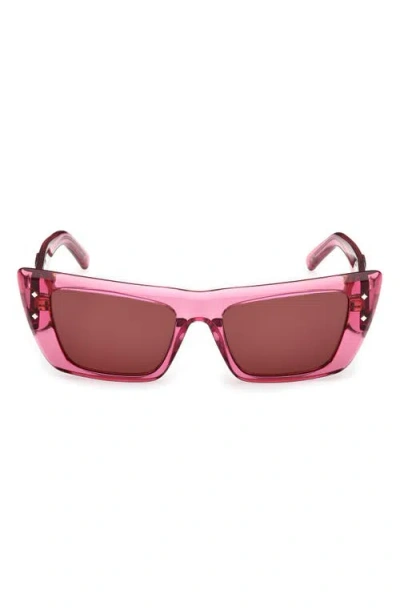 Mcm 52mm Cat Eye Sunglasses In Shiny Fuchsia/bordeaux