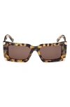 Mcm 52mm Rectangular Sunglasses In Blonde Havana/brown
