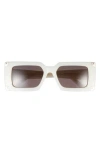 Mcm 52mm Rectangular Sunglasses In White