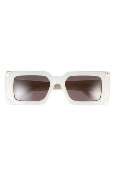 Mcm 52mm Rectangular Sunglasses In White