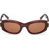 Mcm 53mm Oval Sunglasses In Brown