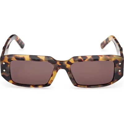 Mcm 53mm Rectangular Sunglasses In Brown