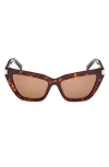 Mcm 54mm Cat Eye Sunglasses In Dark Havana/brown