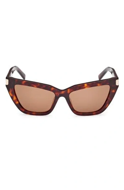 Mcm 54mm Cat Eye Sunglasses In Dark Havana/brown