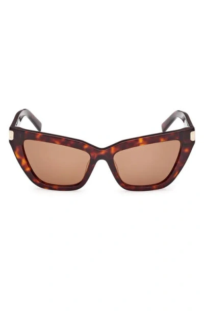 Mcm 54mm Cat Eye Sunglasses In Dark Havana/brown