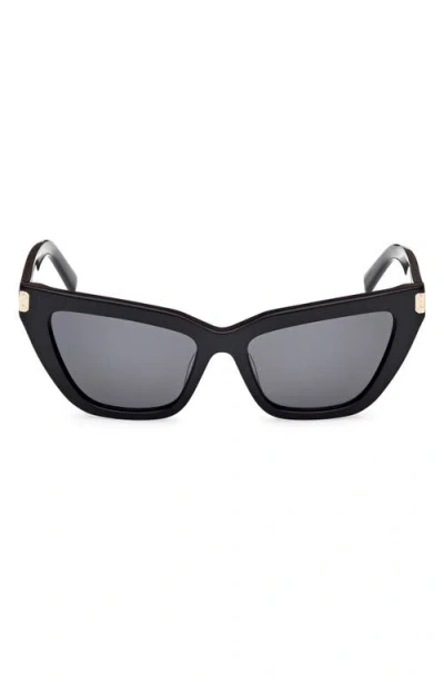 Mcm 54mm Cat Eye Sunglasses In Shiny Black/smoke
