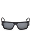 Mcm 54mm Polarized Rectangular Sunglasses In Black