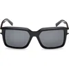 Mcm 54mm Polarized Square Sunglasses In Shiny Black/smoke