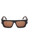 Mcm 54mm Rectangle Sunglasses In Brown