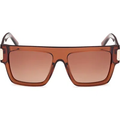 Mcm 54mm Rectangular Sunglasses In Brown
