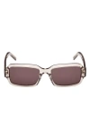Mcm 54mm Rectangular Sunglasses In White