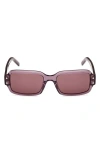 Mcm 54mm Rectangular Sunglasses In White