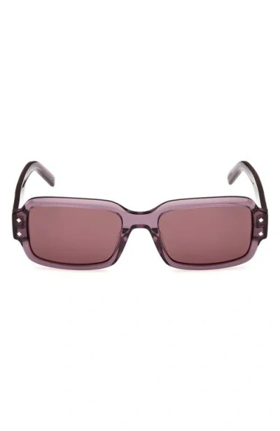 Mcm 54mm Rectangular Sunglasses In White