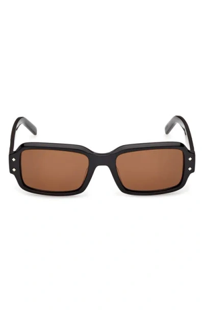 Mcm 54mm Rectangular Sunglasses In White
