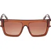 Mcm 54mm Rectangular Sunglasses In Brown