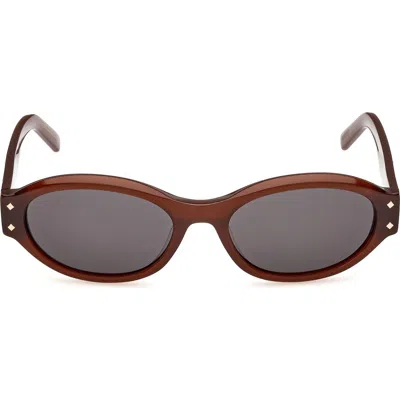 Mcm 55mm Oval Sunglasses In Red