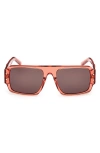Mcm 55mm Polarized Navigator Sunglasses In Shiny Orange/brown