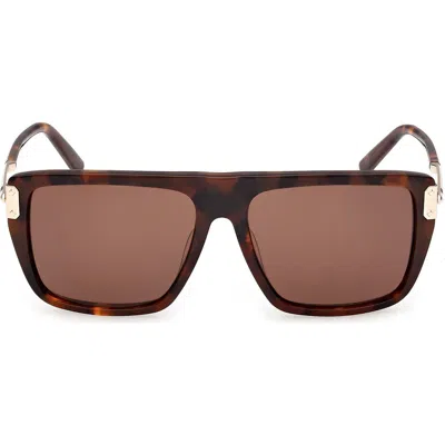 Mcm 56mm Square Sunglasses In Brown