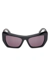 Mcm 59mm Butterfly Sunglasses In Shiny Black/smoke