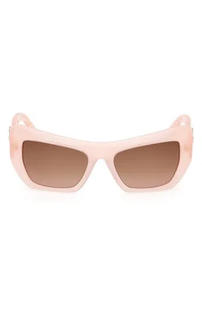 Mcm 59mm Butterfly Sunglasses In Shiny Pink/gradient Brown